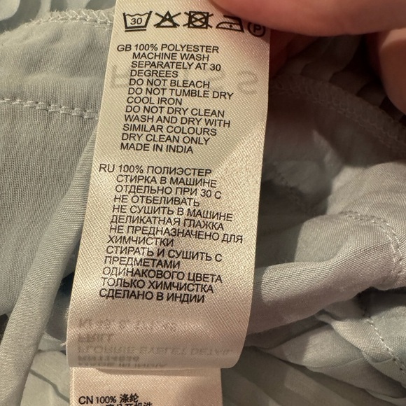 REISS Florrie Eyelet Detailed Sleeveless Blouse ruffled high low pleated tie - Picture 10 of 10